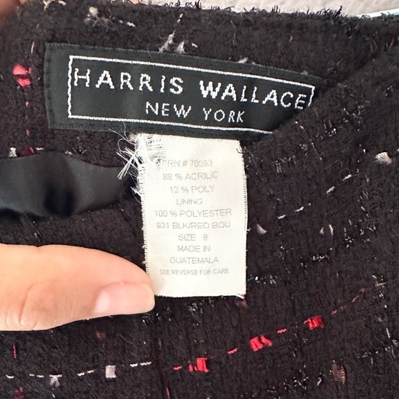 Vintage Harris Wallace New York Tweed Skirt Size 8 - Picture 2 of 3